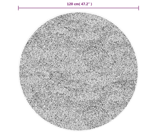 vidaXL paklājs OVIEDO, īsa spalva, mīksts, tirkīzzils, Ø 120 cm