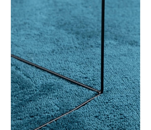 vidaXL paklājs OVIEDO, īsa spalva, mīksts, tirkīzzils, Ø 200 cm