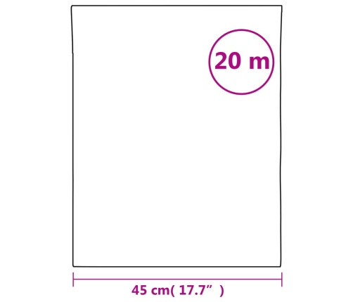 vidaXL loga plēve, matēta, caurspīdīga, 45x2000 cm, PVC