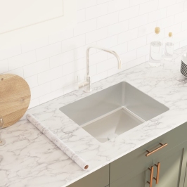 vidaXL mēbeļu līmplēve, pašlīmējoša, marmora balta, 90x500 cm, PVC