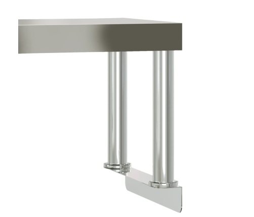 Virtuves Darba Galds Ar Plauktu, 110X30X120 Cm, Tērauds Vidaxl