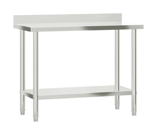 Virtuves Darba Galds Ar Plauktu, 110X55X120 Cm, Tērauds Vidaxl