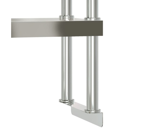 Virtuves Darba Galds Ar Plauktu, 110X30X150 Cm, Tērauds Vidaxl