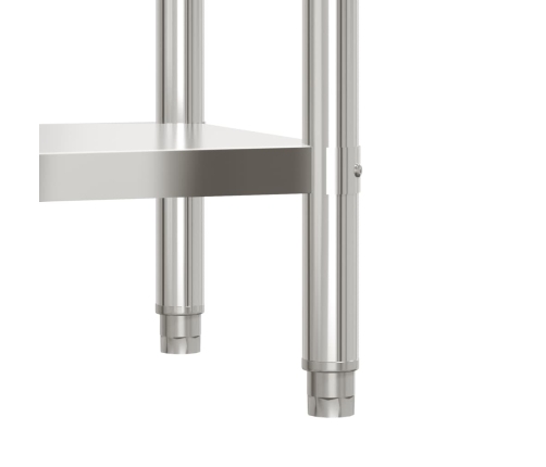 Virtuves Darba Galds Ar Plauktu, 110X55X150 Cm, Tērauds Vidaxl
