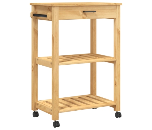 vidaXL virtuves ratiņi MONZA, 60x40x90 cm, priedes masīvkoks