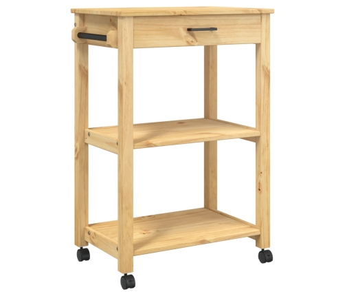 vidaXL virtuves ratiņi MONZA, 60x40x90 cm, priedes masīvkoks