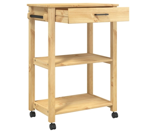 vidaXL virtuves ratiņi MONZA, 60x40x90 cm, priedes masīvkoks