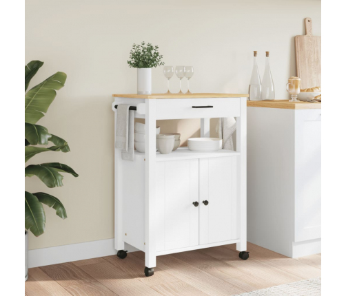 Virtuves Ratiņi Monza, 60X40X90 Cm, Priedes Masīvkoks Vidaxl