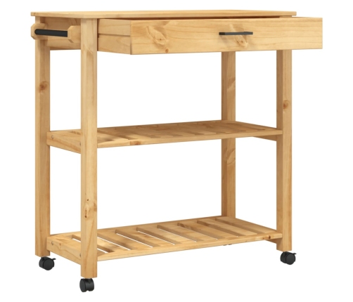 vidaXL virtuves ratiņi MONZA, 84x40x90 cm, priedes masīvkoks