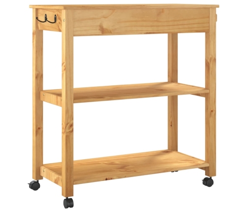 vidaXL virtuves ratiņi MONZA, 84x40x90 cm, priedes masīvkoks