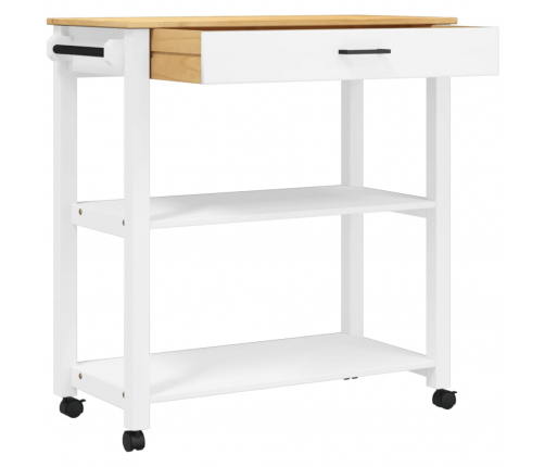 Virtuves Ratiņi Monza, 84X40X90 Cm, Priedes Masīvkoks Vidaxl