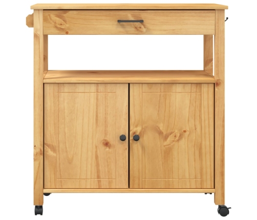 vidaXL virtuves ratiņi MONZA, 84x40x90 cm, priedes masīvkoks