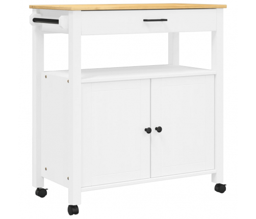 vidaXL virtuves ratiņi MONZA, 84x40x90 cm, priedes masīvkoks