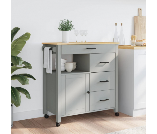 Virtuves Ratiņi Monza, 84X40X90 Cm, Priedes Masīvkoks Vidaxl