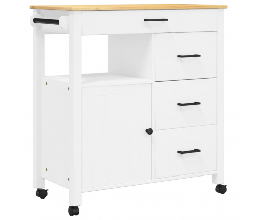 Virtuves Ratiņi Monza, 84X40X90 Cm, Priedes Masīvkoks Vidaxl