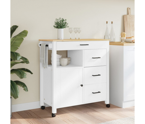 Virtuves Ratiņi Monza, 84X40X90 Cm, Priedes Masīvkoks Vidaxl