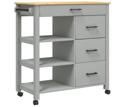 vidaXL virtuves ratiņi MONZA, 84x40x90 cm, priedes masīvkoks