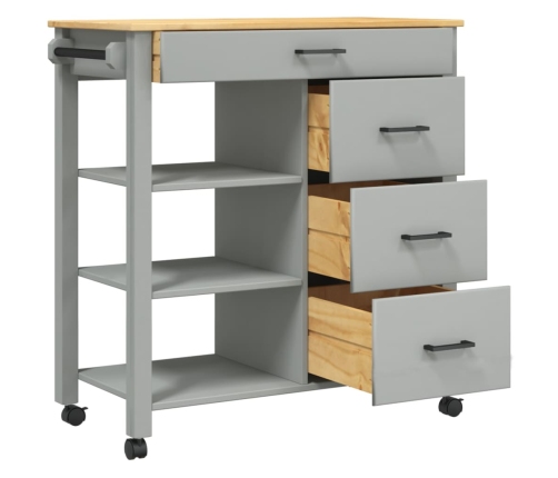 vidaXL virtuves ratiņi MONZA, 84x40x90 cm, priedes masīvkoks