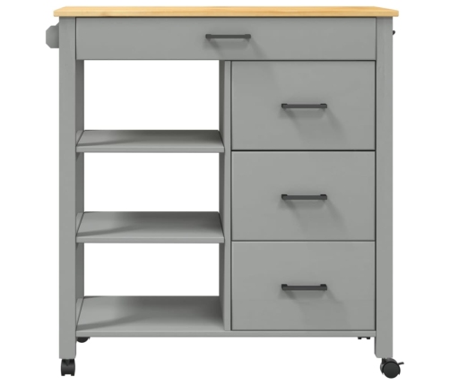 vidaXL virtuves ratiņi MONZA, 84x40x90 cm, priedes masīvkoks