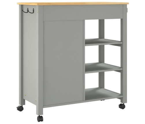 vidaXL virtuves ratiņi MONZA, 84x40x90 cm, priedes masīvkoks