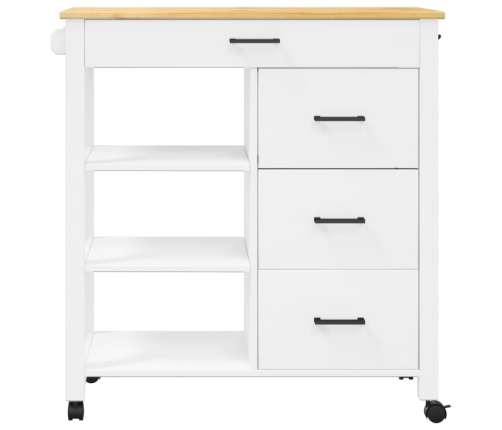 vidaXL virtuves ratiņi MONZA, 84x40x90 cm, priedes masīvkoks