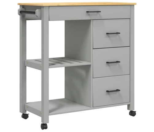 vidaXL virtuves ratiņi MONZA, 84x40x90 cm, priedes masīvkoks