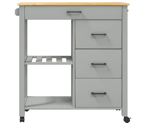 vidaXL virtuves ratiņi MONZA, 84x40x90 cm, priedes masīvkoks