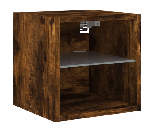 vidaXL TV plaukti ar LED lampiņām, 30x28,5x30 cm, koka krāsā