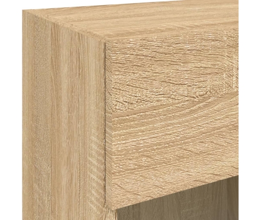 vidaXL TV plaukti ar LED lampiņām, 30x28,5x30 cm, koka krāsā