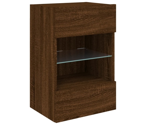 vidaXL TV plaukti ar LED lampiņām, 2 gb., 40x30x60,5cm, ozolkoka krāsa