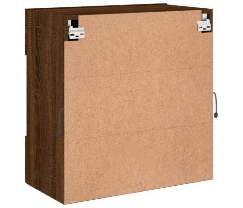 vidaXL TV plaukti ar LED lampiņām, 58,5x30x60,5 cm, brūna ozolkoka