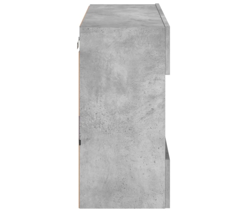 vidaXL TV galdiņi ar LED lampiņām, betona pelēki, 78,5x30x60,5 cm