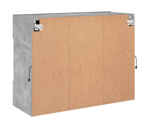 vidaXL TV galdiņi ar LED lampiņām, betona pelēki, 78,5x30x60,5 cm