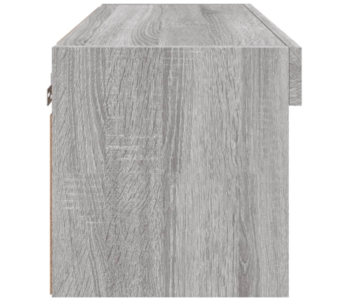 vidaXL TV skapītis ar LED lampiņām, pelēka ozola krāsa, 60x30x30 cm