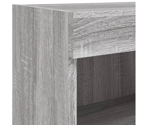 vidaXL TV skapītis ar LED lampiņām, pelēka ozola krāsa, 60x30x30 cm