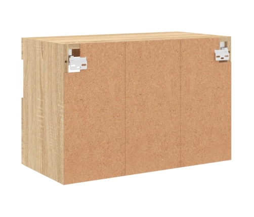 vidaXL TV plaukti ar LED lampiņām, 60x30x40 cm, koka krāsā