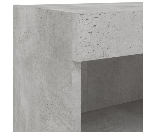 vidaXL TV galdiņi ar LED lampiņām, betona pelēki, 60x30x40 cm