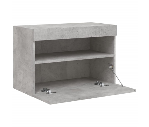 vidaXL TV galdiņi ar LED lampiņām, betona pelēki, 60x30x40 cm