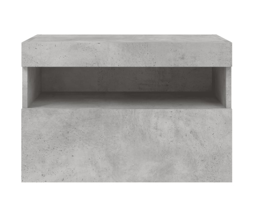 vidaXL TV galdiņi ar LED lampiņām, betona pelēki, 60x30x40 cm