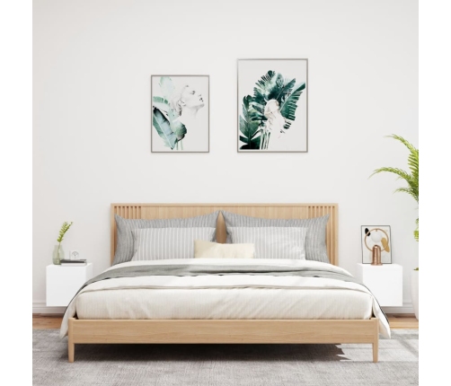 vidaXL TV galdiņi ar LED lampiņām, 2 gab., balti, 30,5x35x30 cm