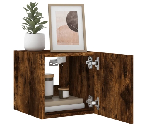 vidaXL TV plaukti ar LED lampiņām, 2 gab., 30,5x35x30 cm, ozolkoka