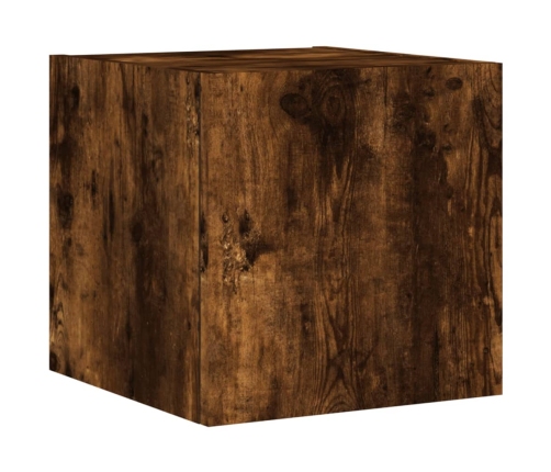 vidaXL TV plaukti ar LED lampiņām, 2 gab., 30,5x35x30 cm, ozolkoka