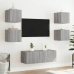vidaXL TV plaukti ar LED lampiņām, 2 gab., 30,5x35x30 cm, pelēka ozola