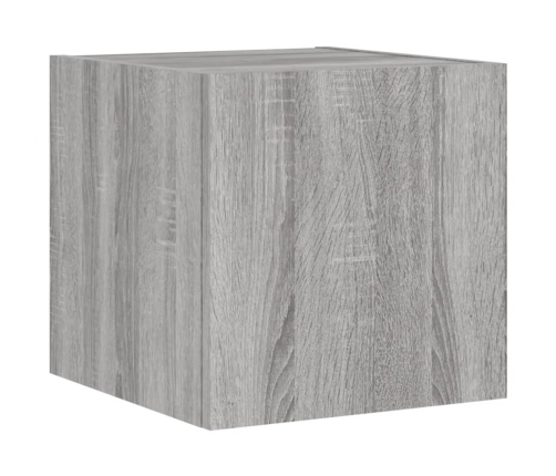 vidaXL TV plaukti ar LED lampiņām, 2 gab., 30,5x35x30 cm, pelēka ozola