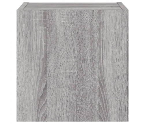 vidaXL TV plaukti ar LED lampiņām, 2 gab., 30,5x35x30 cm, pelēka ozola