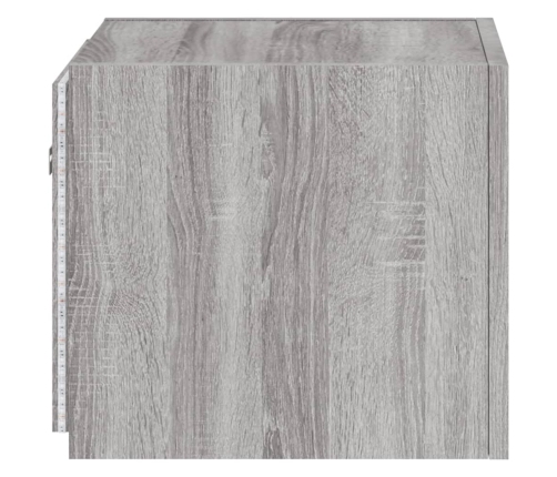vidaXL TV plaukti ar LED lampiņām, 2 gab., 30,5x35x30 cm, pelēka ozola
