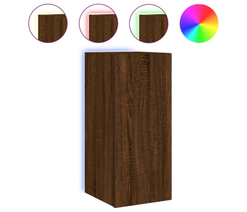 vidaXL TV plaukti ar LED lampiņām, 30,5x35x70 cm, brūna ozola