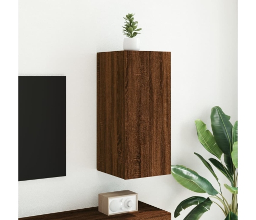 vidaXL TV plaukti ar LED lampiņām, 30,5x35x70 cm, brūna ozola