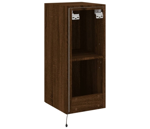 vidaXL TV plaukti ar LED lampiņām, 30,5x35x70 cm, brūna ozola