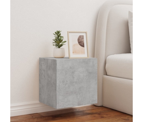 vidaXL TV galdiņi ar LED lampiņām, betona pelēki, 40,5x35x40 cm